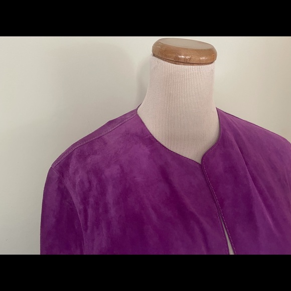 🆕 Scrupoli Lavender Suede Jacket Sz: 10 [IT 44] - Picture 7 of 11